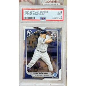 Jasson Dominguez Rookie RC 2024 Bowman Chrome #94 RC PSA 9